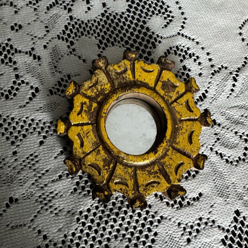Small Golden Decorative Mirror - Home Decor